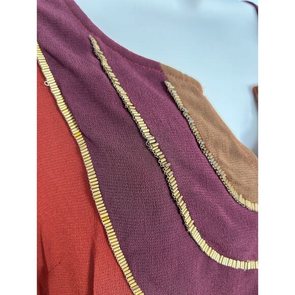 Lucky Brand Women's Beaded Tunic Orange Size Medium - Picture 3 of 10